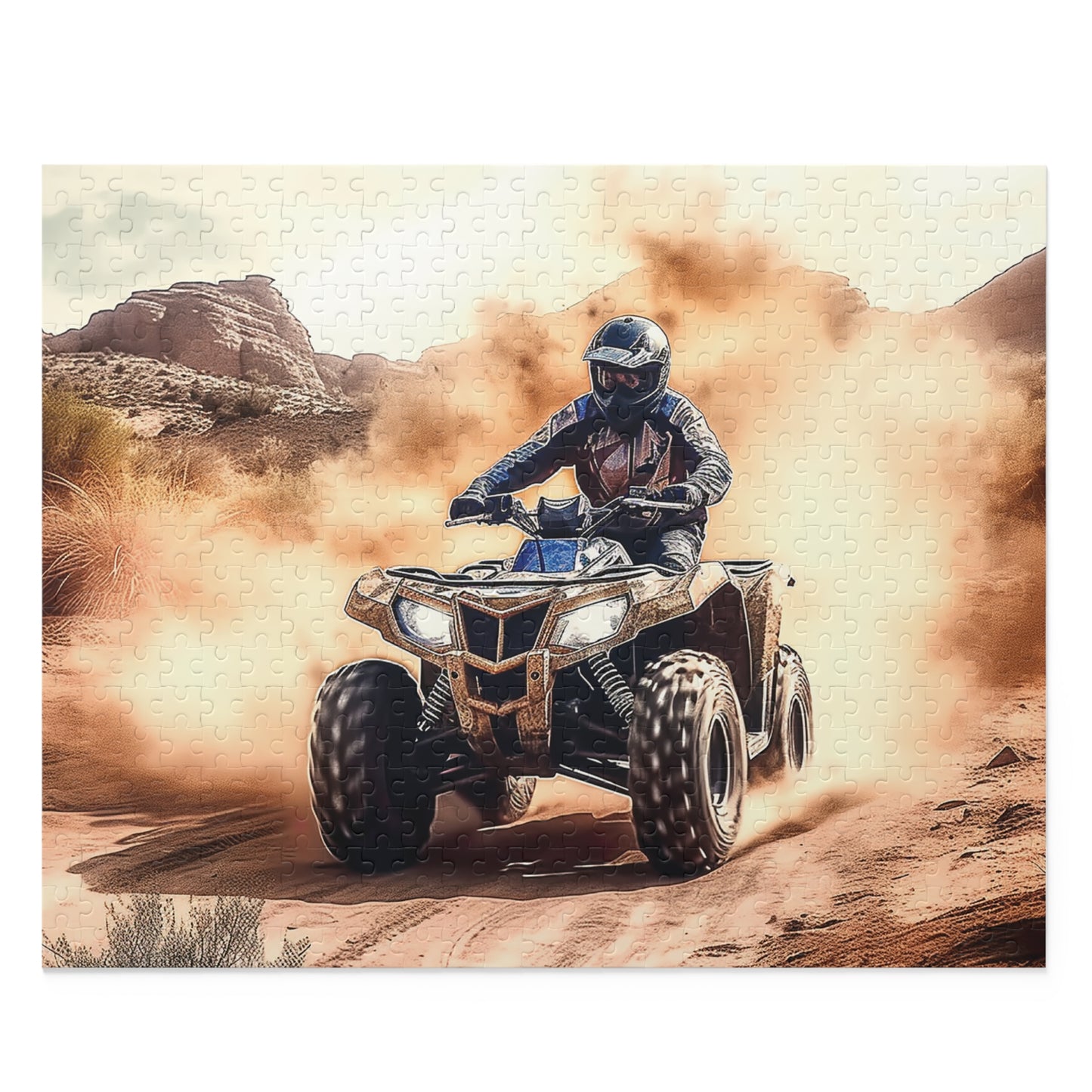 Personalised/Non-Personalised Puzzle, Quad Bike (120, 252, 500-Piece)