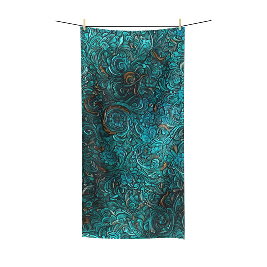 Beach Towel, Western Tooled leather look, Polycotton Towel