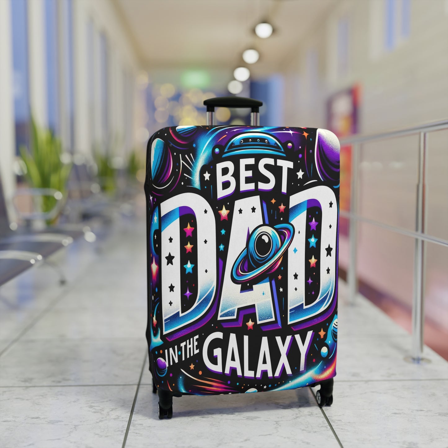 Luggage Cover, Best Dad in the Galaxy, awd-1463