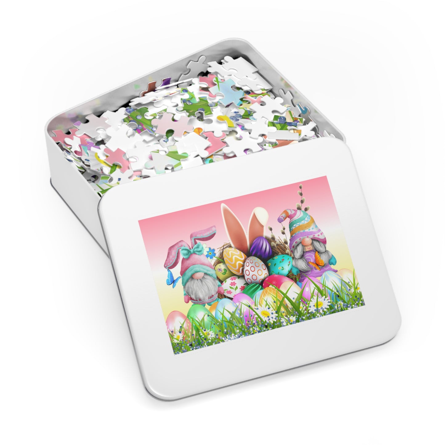 Puzzle, Easter, Gnomes, Personalised/Non-Personalised (30, 110, 252, 500,1000-Piece) awd-631