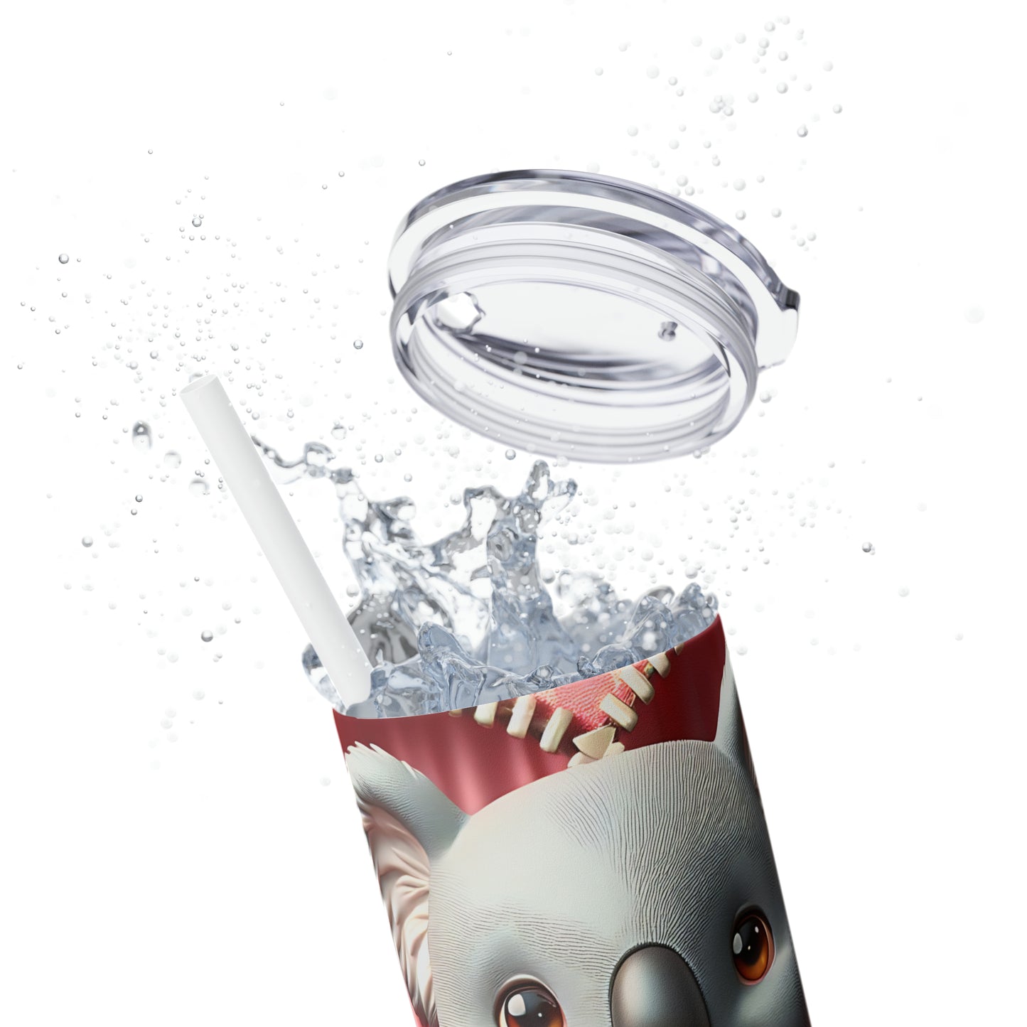 Skinny Tumbler with Straw, 20oz, Koala, Valentines Day