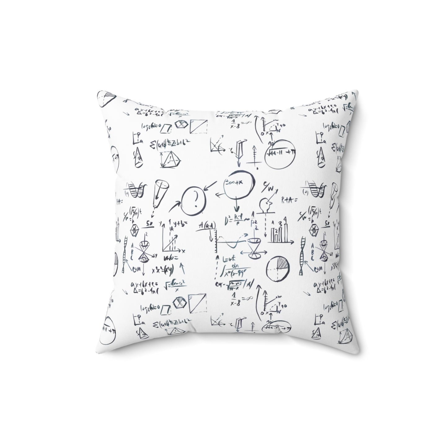 Spun Polyester Square Pillow, Scientific Cushion