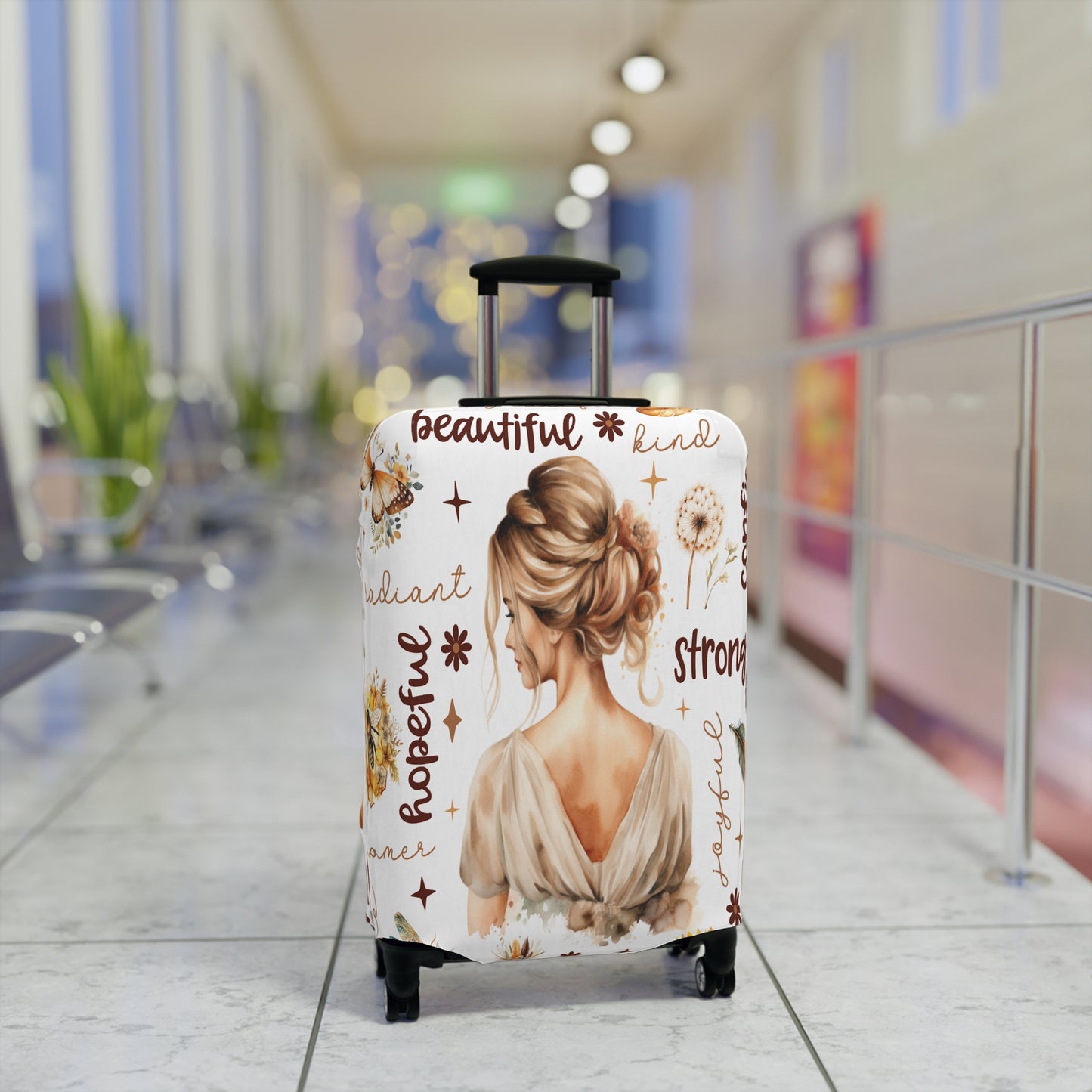 Luggage Cover, Affirmations, Blonde Hair, awd-503