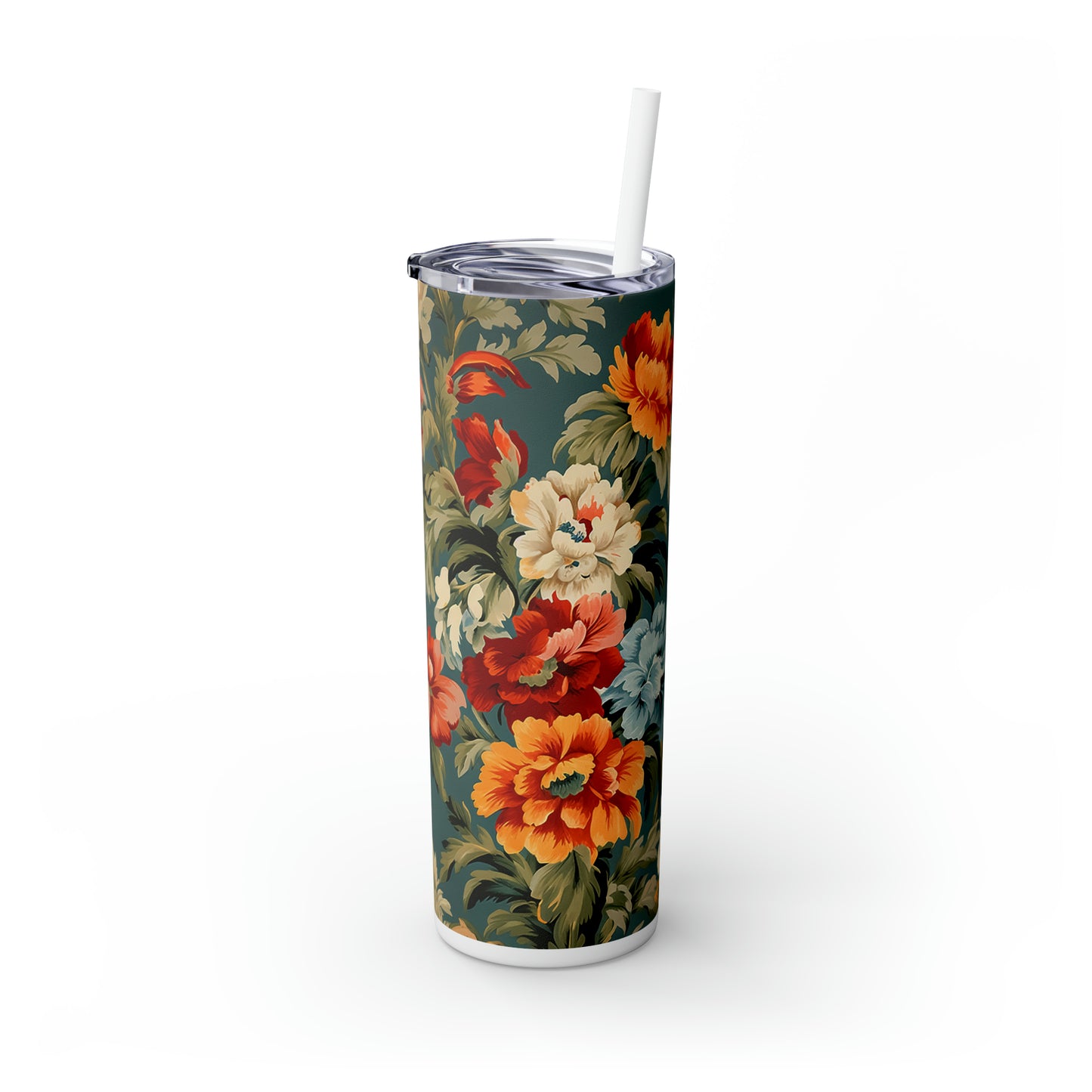 Skinny Tumbler with Straw, 20oz, Rooster