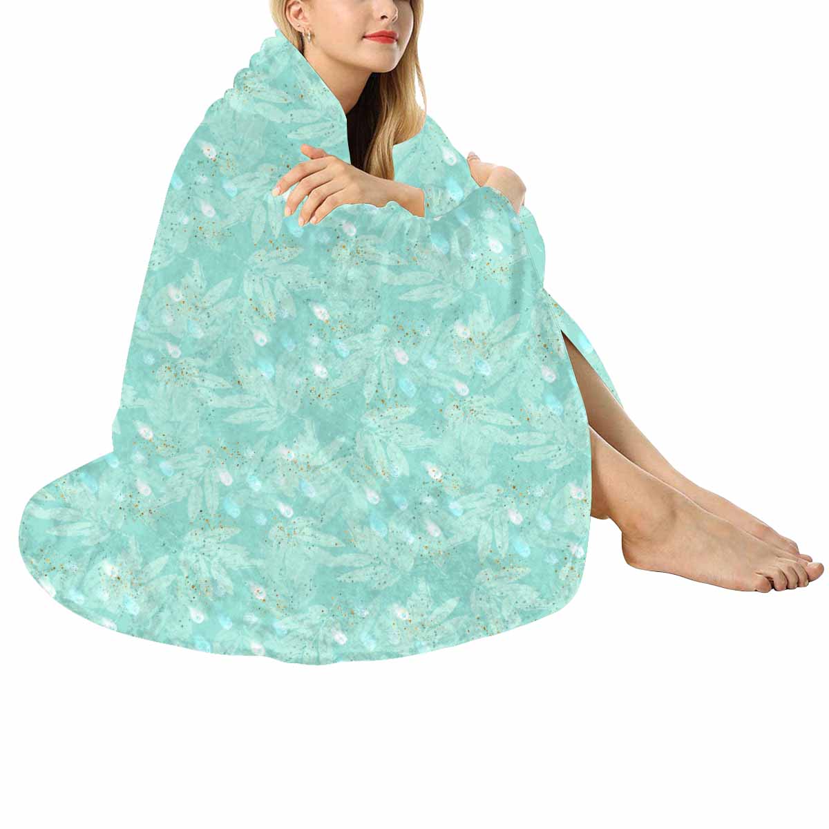 Australian Eucalyptus  Circular Micro Fleece Blanket 47"