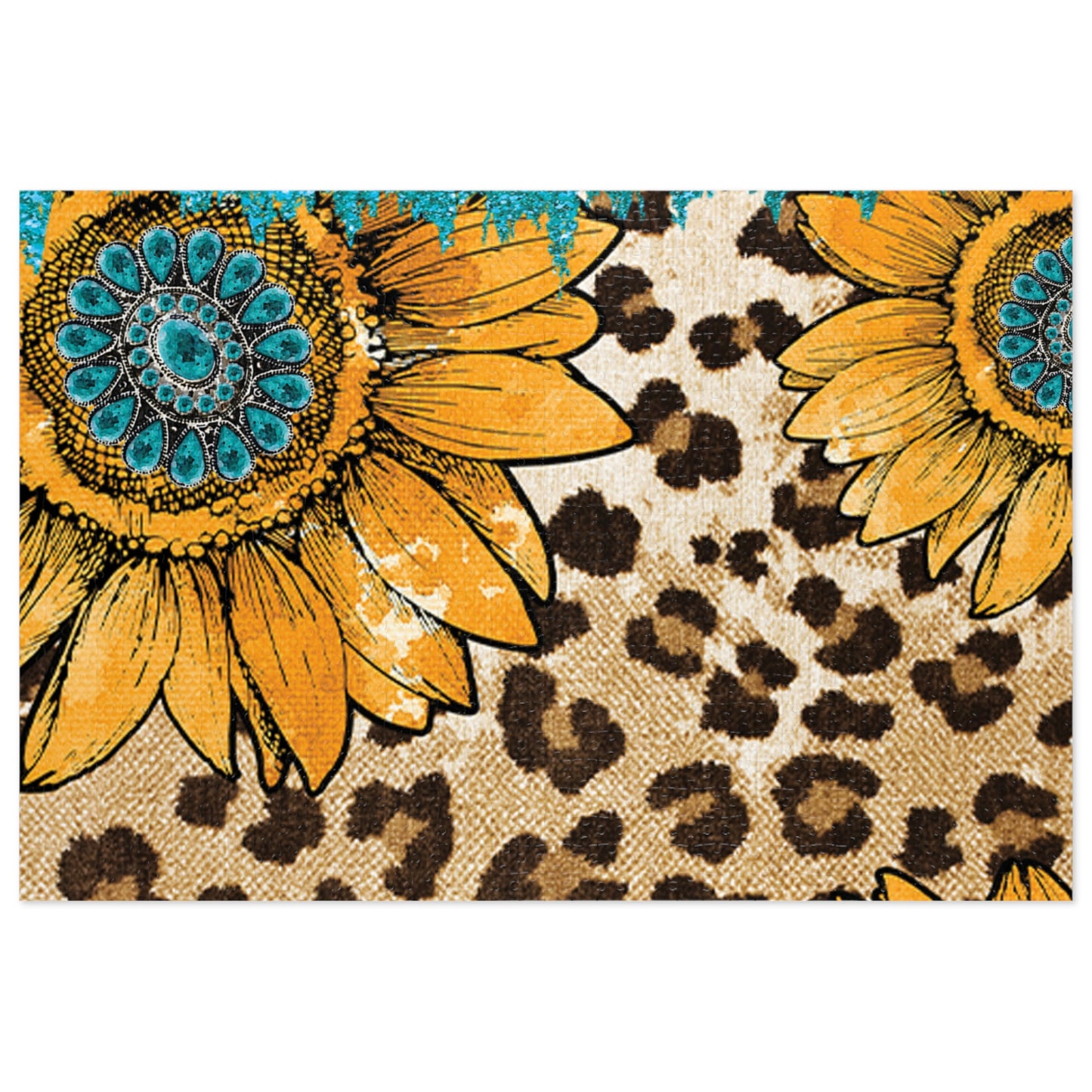 Puzzle, Western, Sunflowers, Personalised/Non-Personalised (30, 110, 252, 500,1000-Piece) awd-604