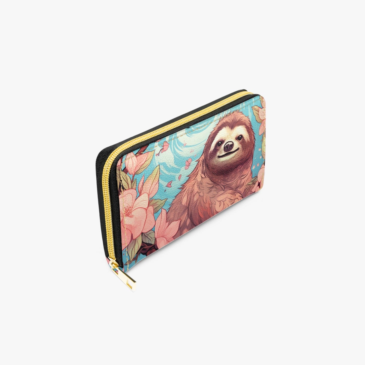 Long Type Zipper Purse - Sloth