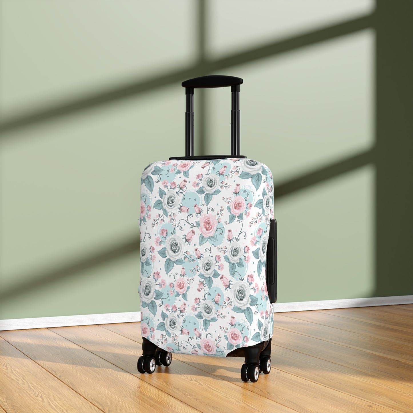 Luggage Cover, Green and Pink Floral, awd-1770