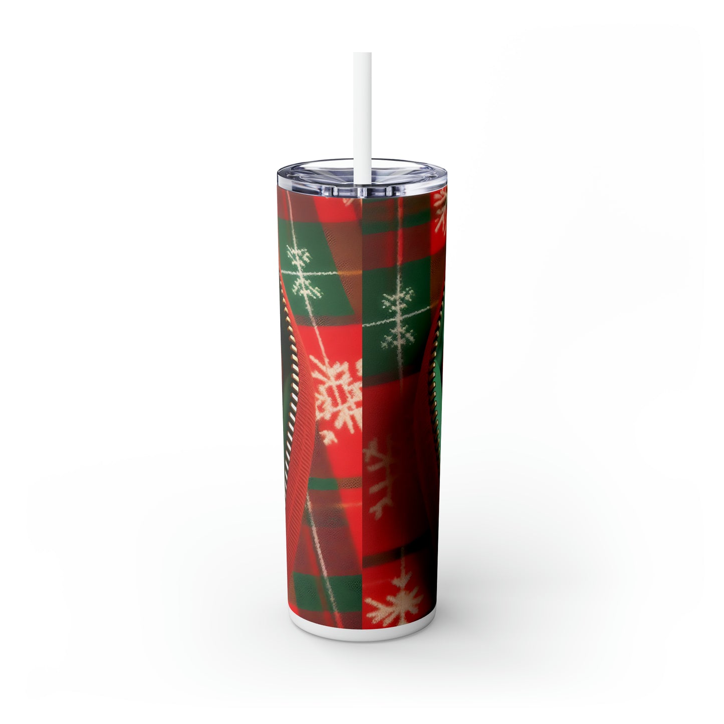 Skinny Tumbler with Straw, 20oz, Gingerbread Man, awd-846