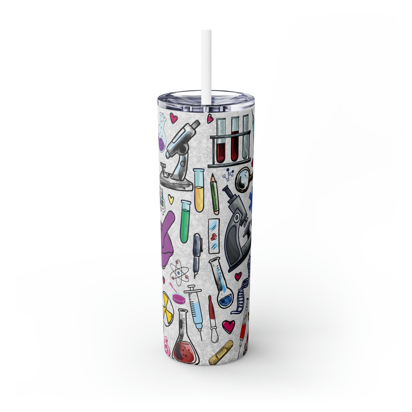 Skinny Tumbler with Straw, 20oz, Lab Tech