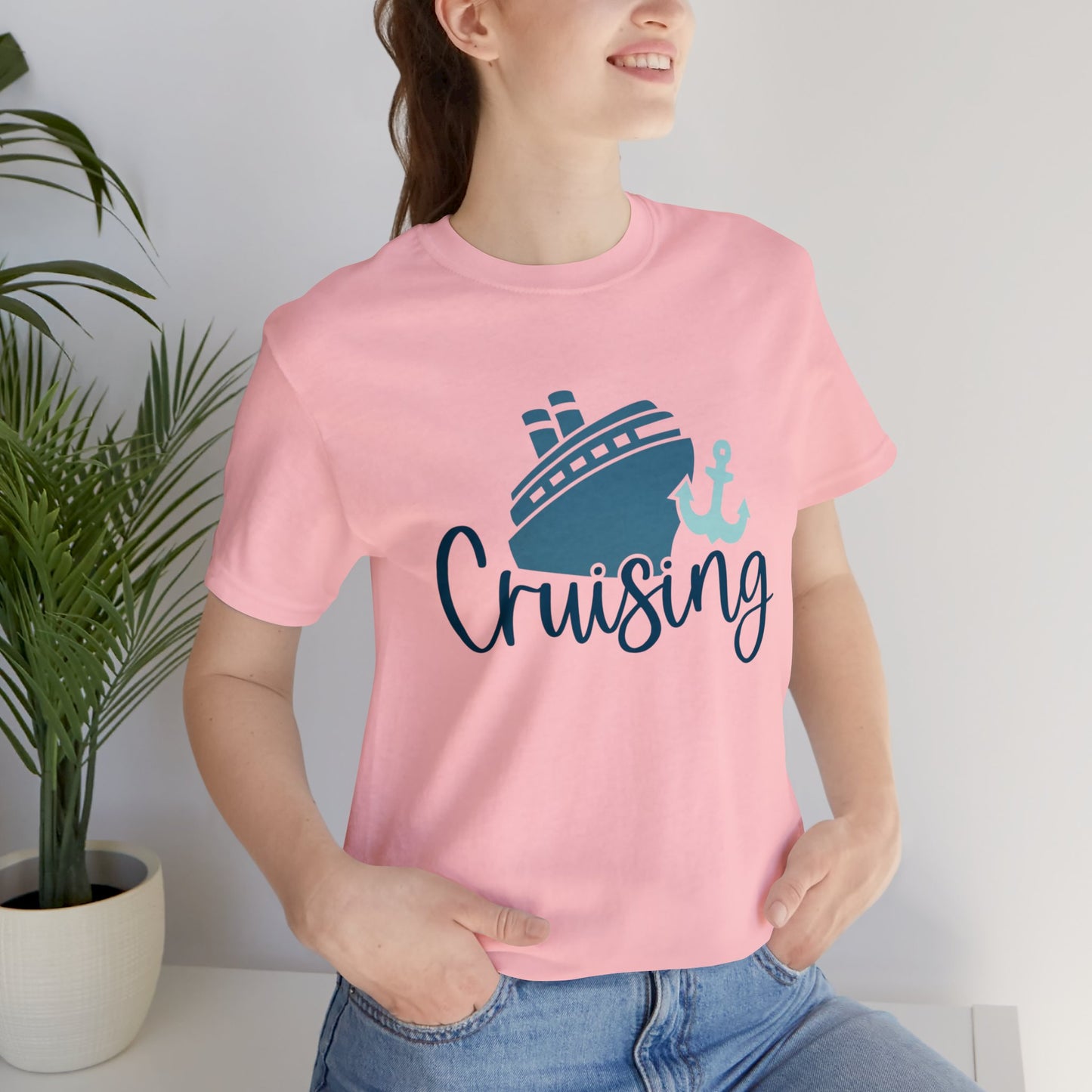 Unisex Adults Jersey Short Sleeve Tee, Cruise Tee, Cruising, 100% Cotton, Light Fabric 142 g/m²