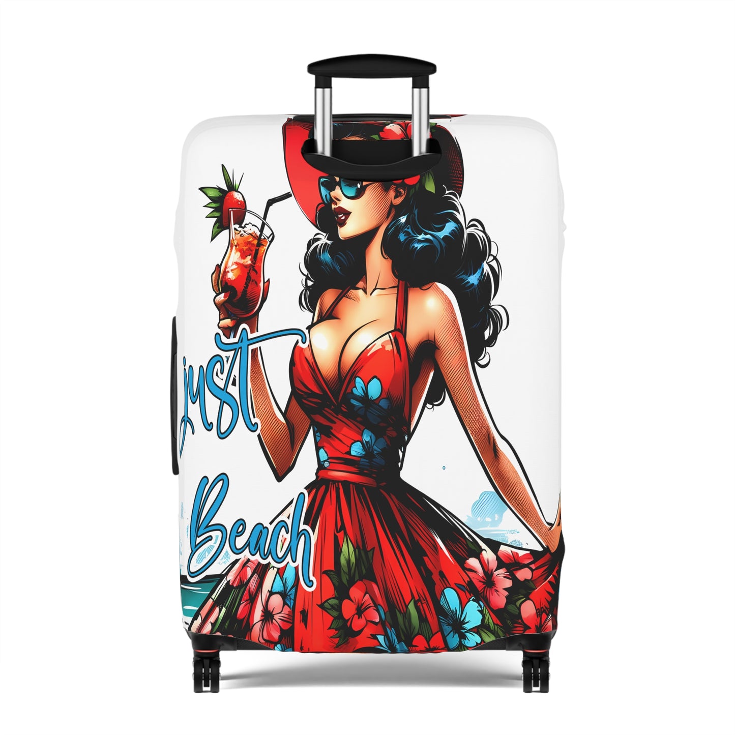 Luggage Cover, Retro Girl, Just Beach, awd-3007