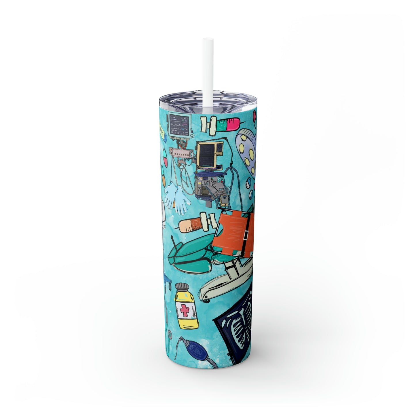 Skinny Tumbler with Straw, 20oz, Occupations, Trauma