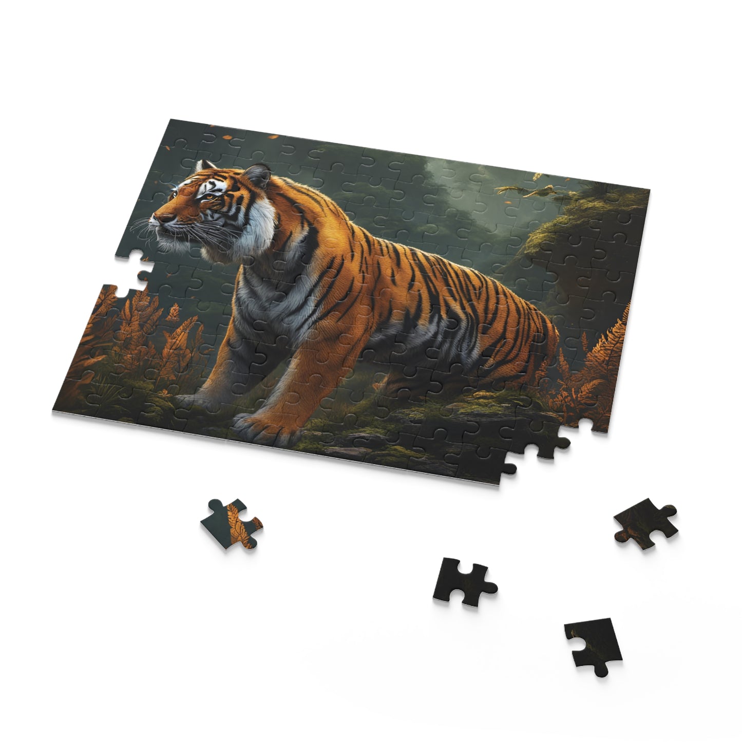 Personalised/Non-Personalised Puzzle, Tiger (120, 252, 500-Piece)