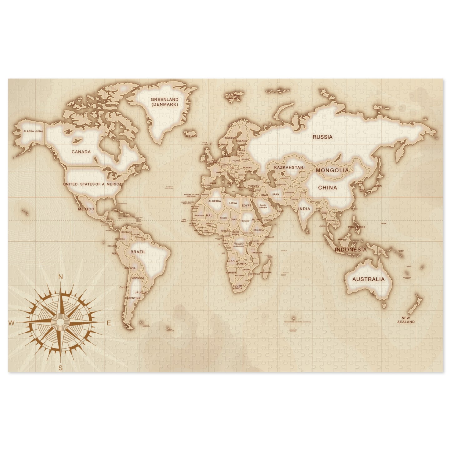 Jigsaw Puzzle, World Map, Personalised/Non-Personalised (30, 110, 252, 500,1000-Piece)