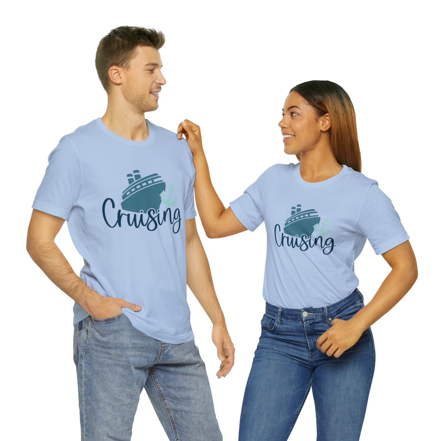 Unisex Adults Jersey Short Sleeve Tee, Cruise Tee, Cruising, 100% Cotton, Light Fabric 142 g/m²