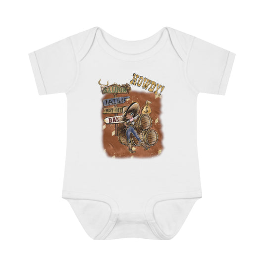 Infant Baby Rib Bodysuit, Howdy Cowgirl baby Bodysuit