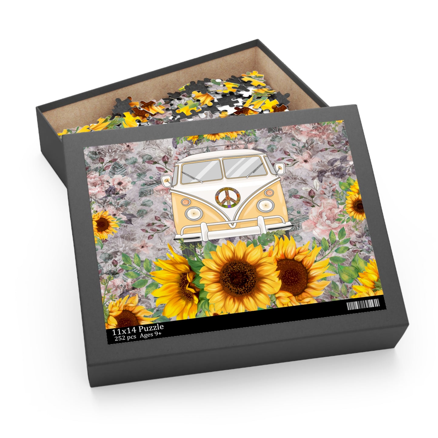 Personalised/Non-Personalised Puzzle, Sunflower, Combi Van (120, 252, 500-Piece)