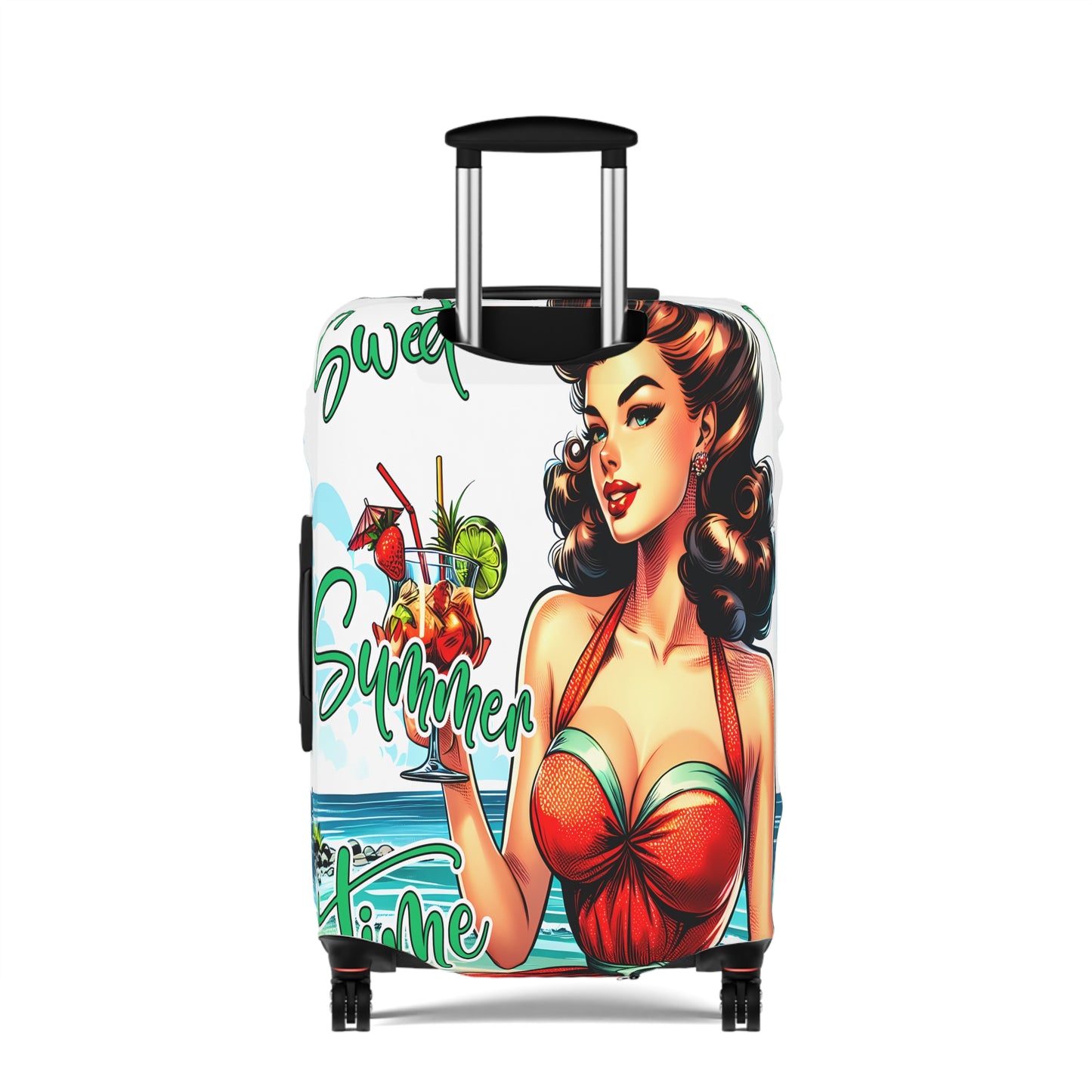 Luggage Cover, Retro Girl, Sweet Summer Time, awd-3006