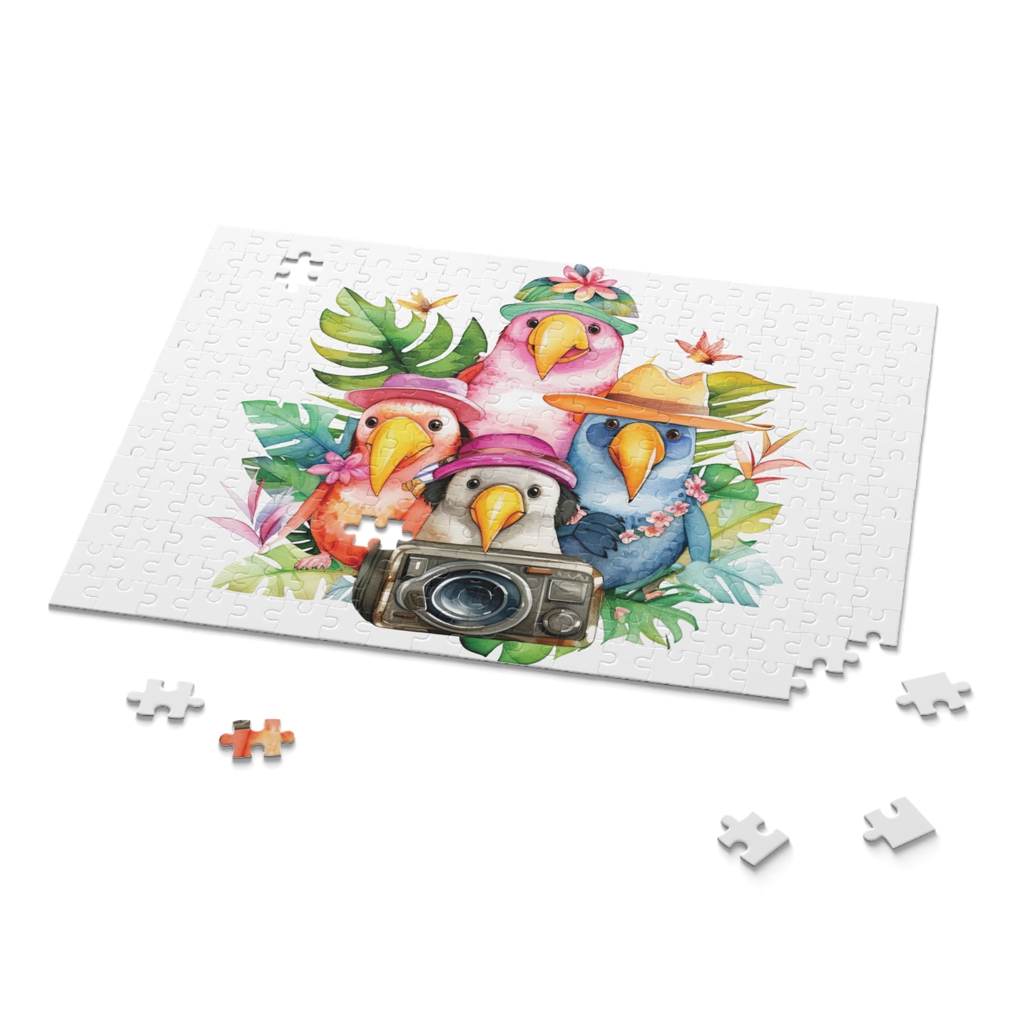 Personalised/Non-Personalised Puzzle, Tropical Parrot (120, 252, 500-Piece)