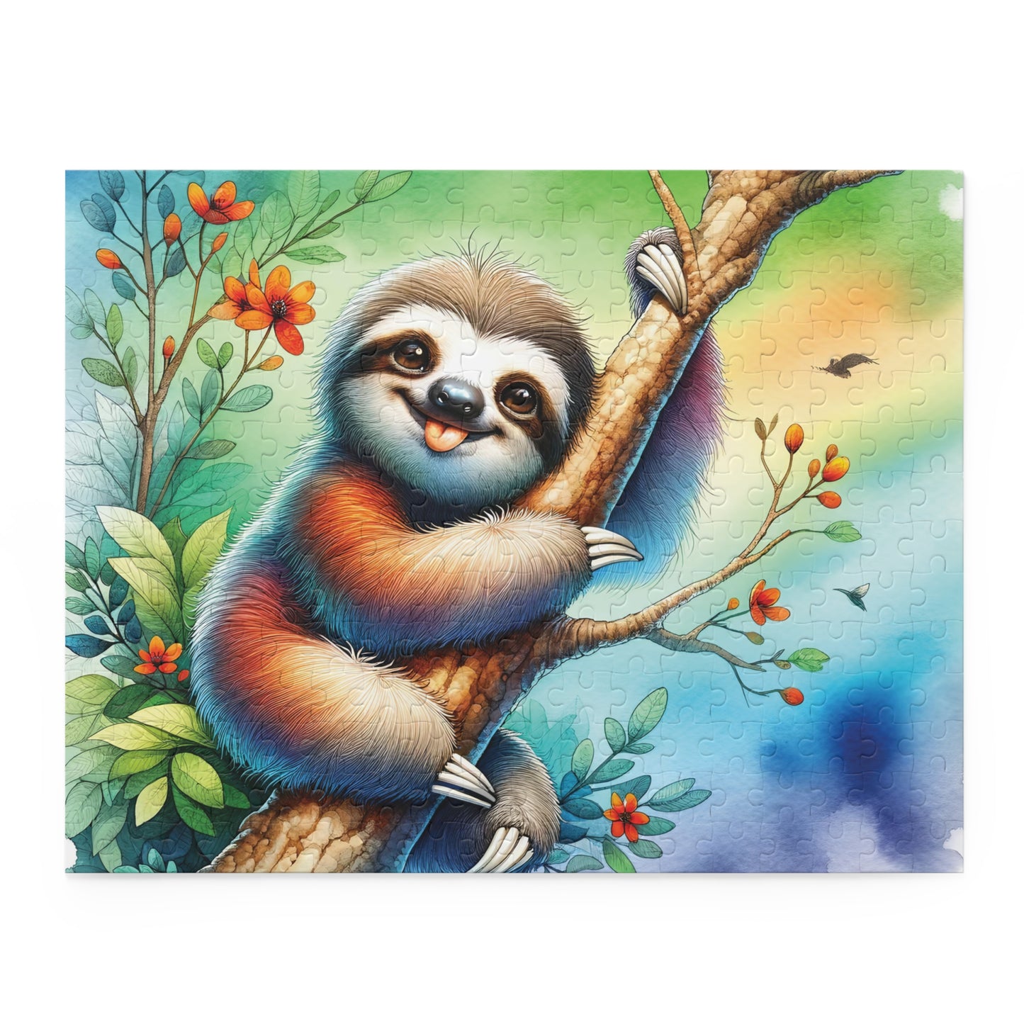 Personalised/Non-Personalised Puzzle, Sloth (120, 252, 500-Piece)