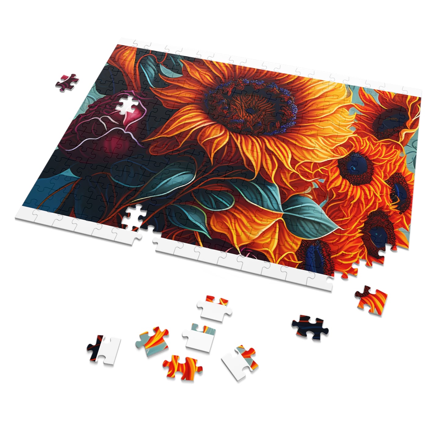 Puzzle, Sunflower, Personalised/Non-Personalised (30, 110, 252, 500,1000-Piece) awd-625