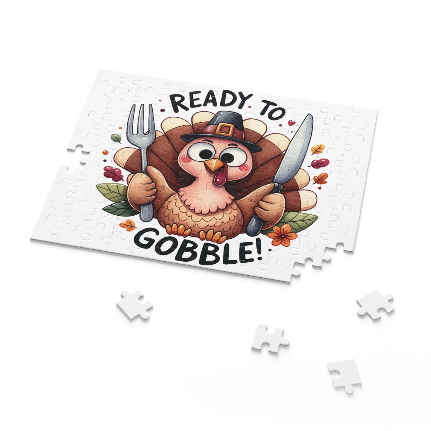 Personalised/Non-Personalised Puzzle, Thanks Giving,  Turkey, Ready To Gobble (120, 252, 500-Piece)