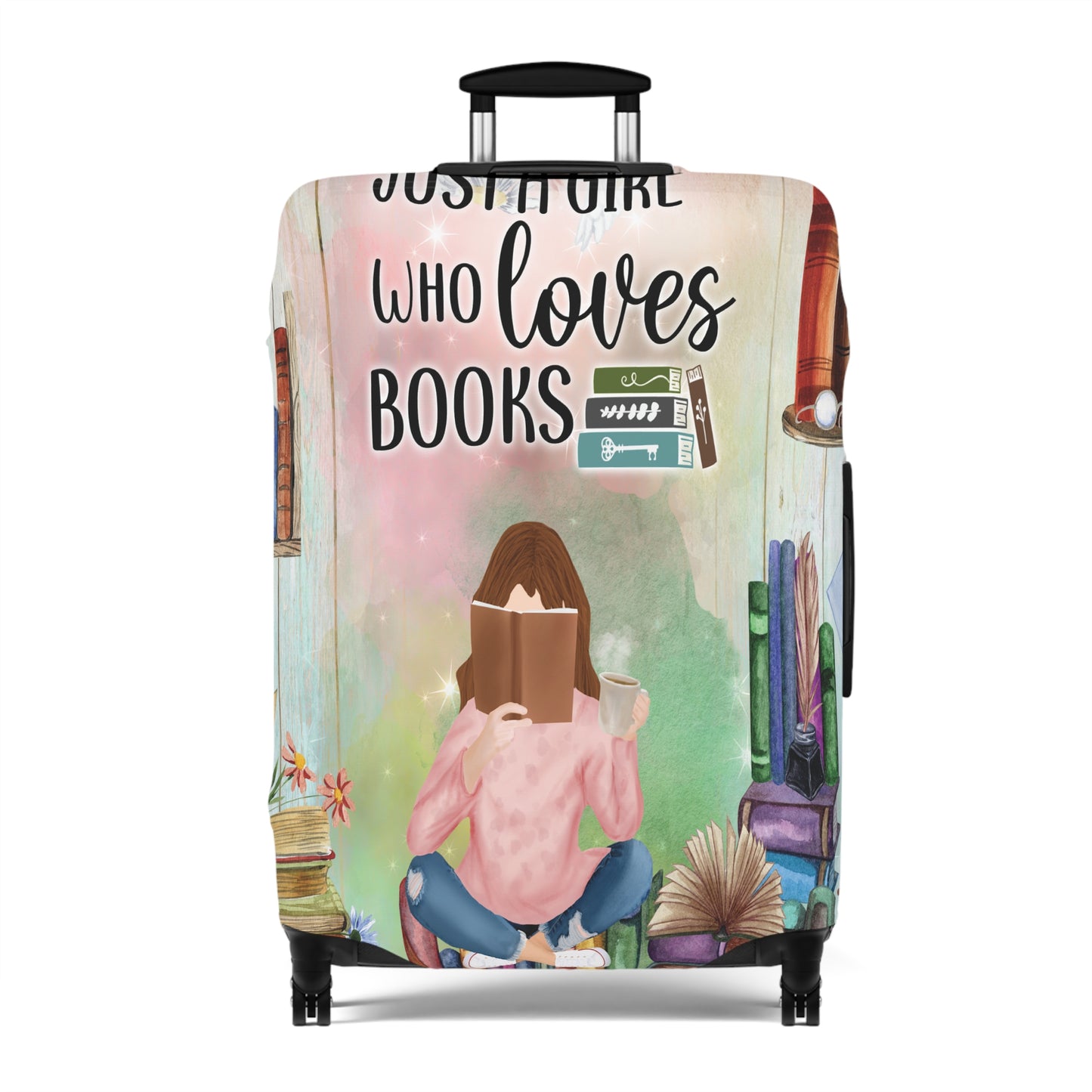 Luggage Cover, Just a Girl who Loves Books, awd-022