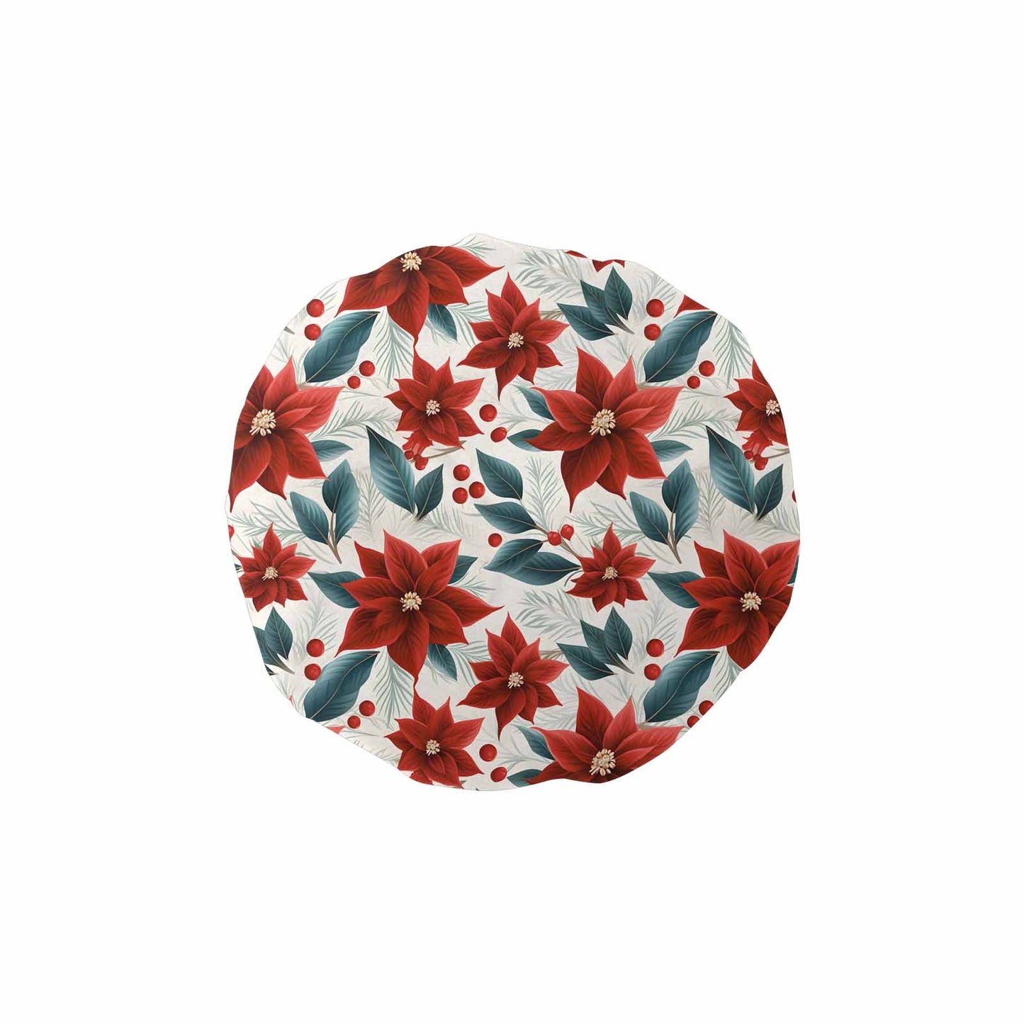 Christmas Red Poinsettia  Shower Cap