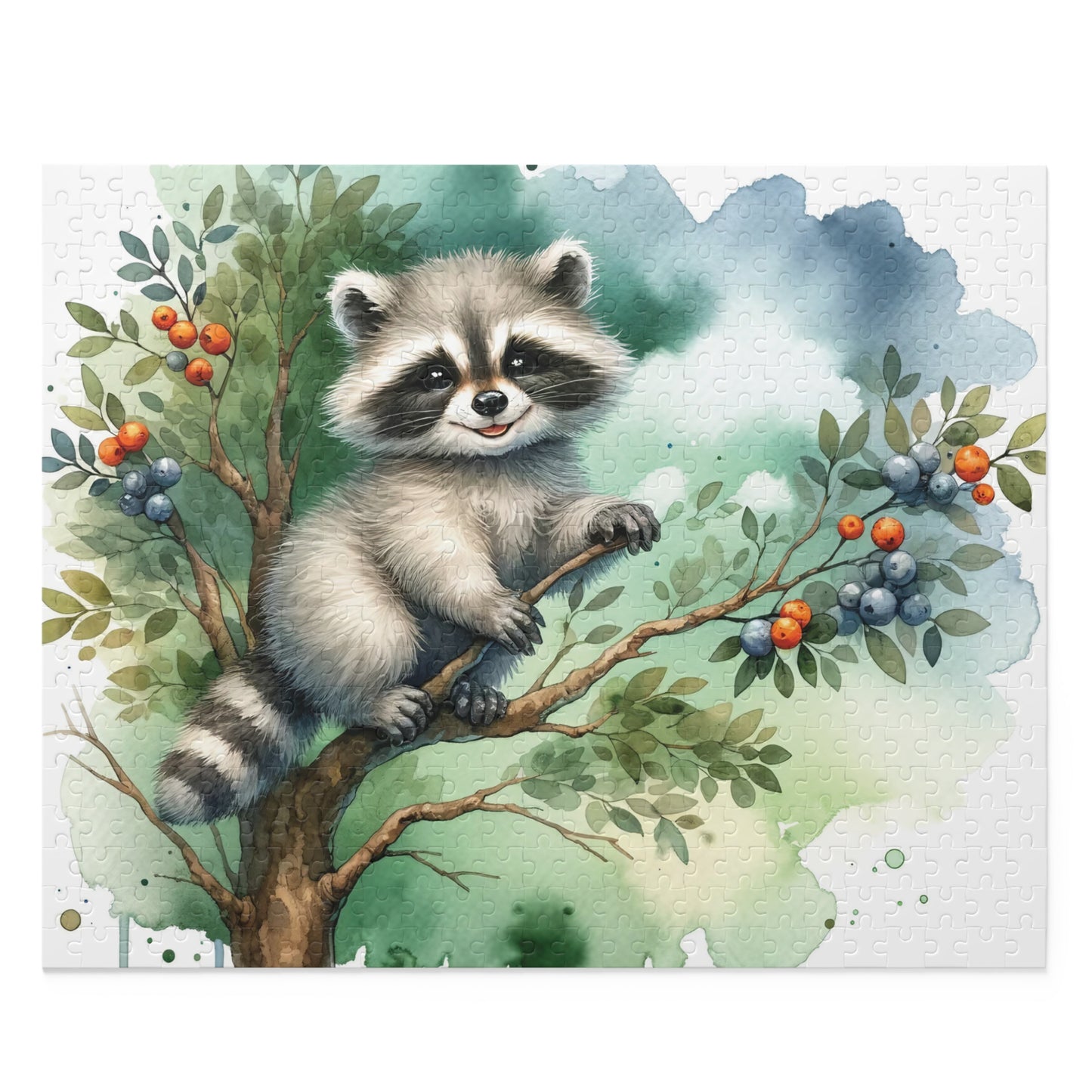 Personalised/Non-Personalised Puzzle, Racoon (120, 252, 500-Piece)