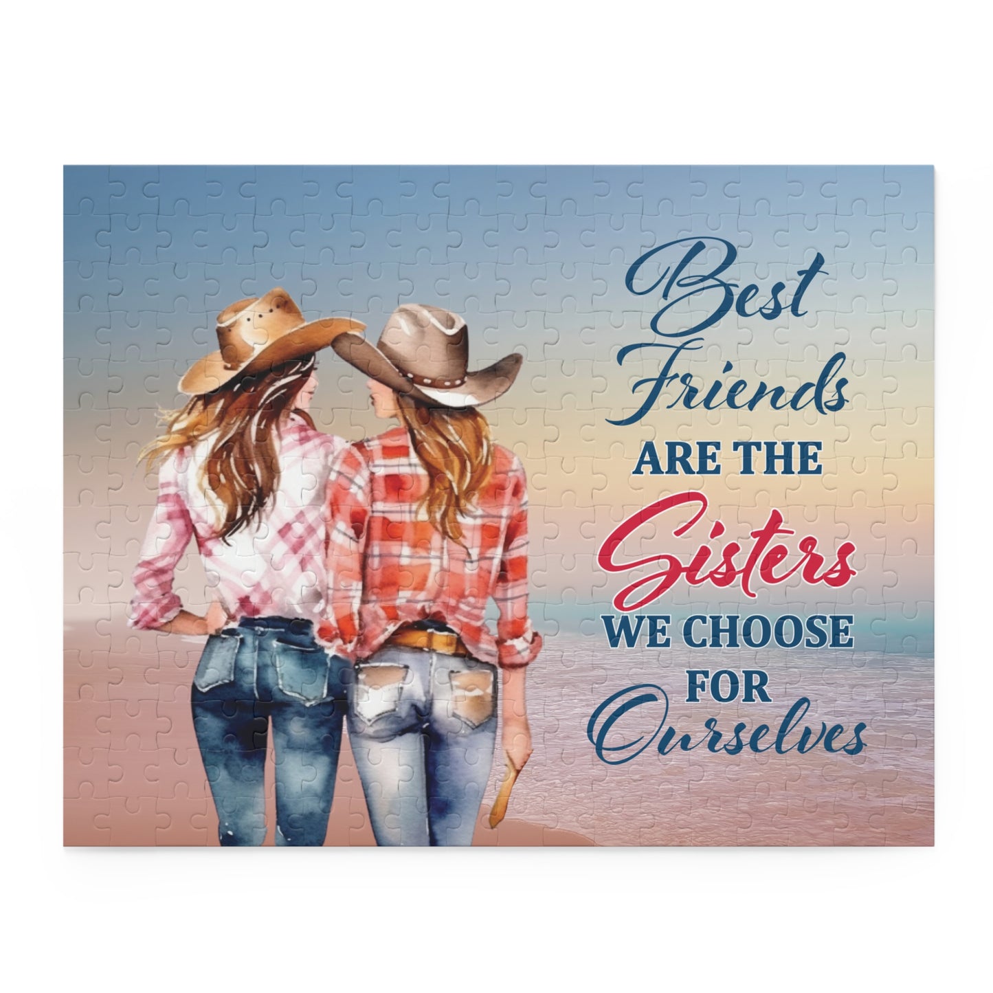 Personalised/Non-Personalised Puzzle, Country & Western, Best Friends (120, 252, 500-Piece)