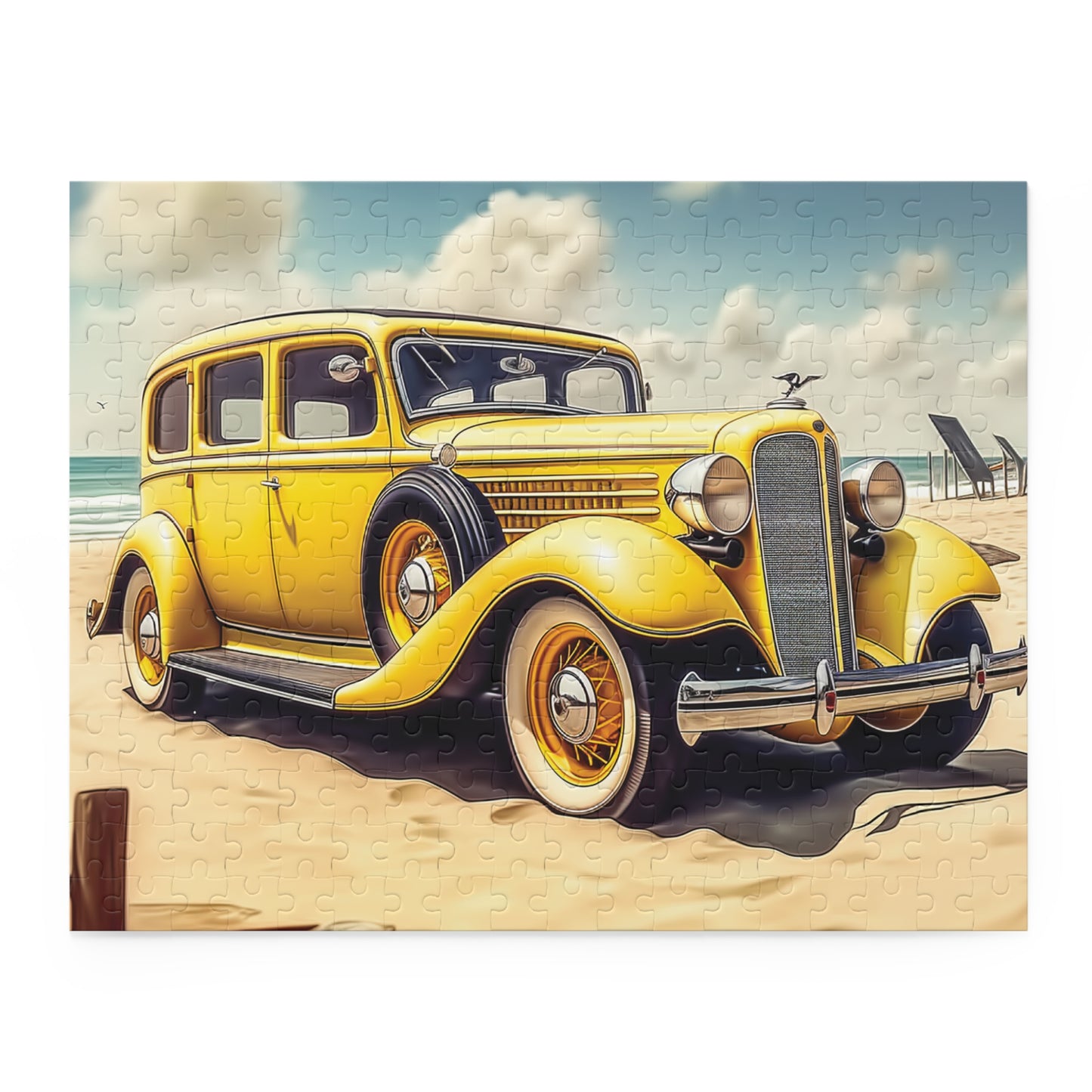 Personalised/Non-Personalised Puzzle, Vintage Car (120, 252, 500-Piece)