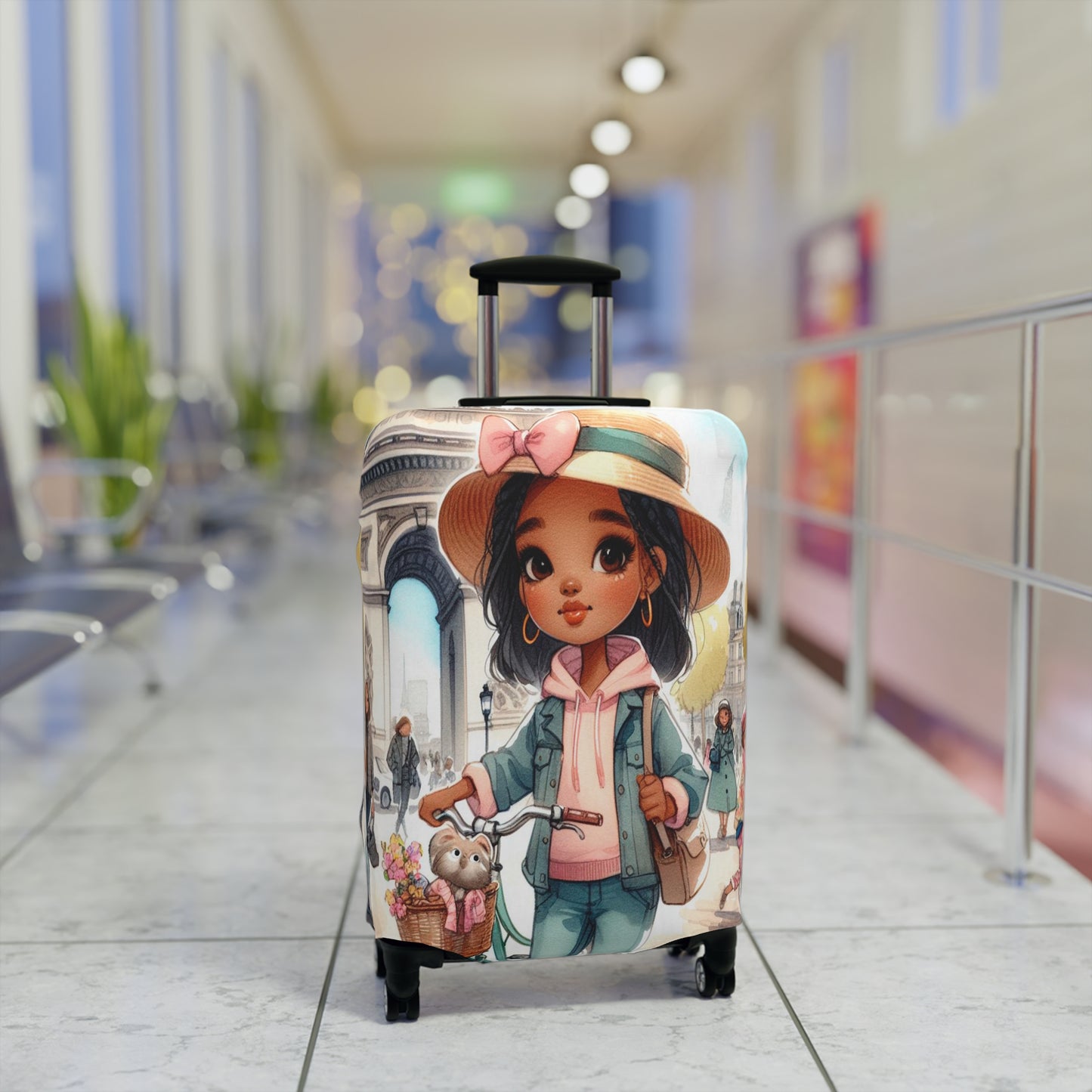 Luggage Cover, Just a Girl Who loves Travelling, awd-2110