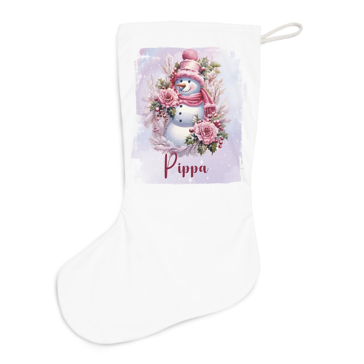 Copy of Personalised Santa Stocking, Purple Christmas Fairytale