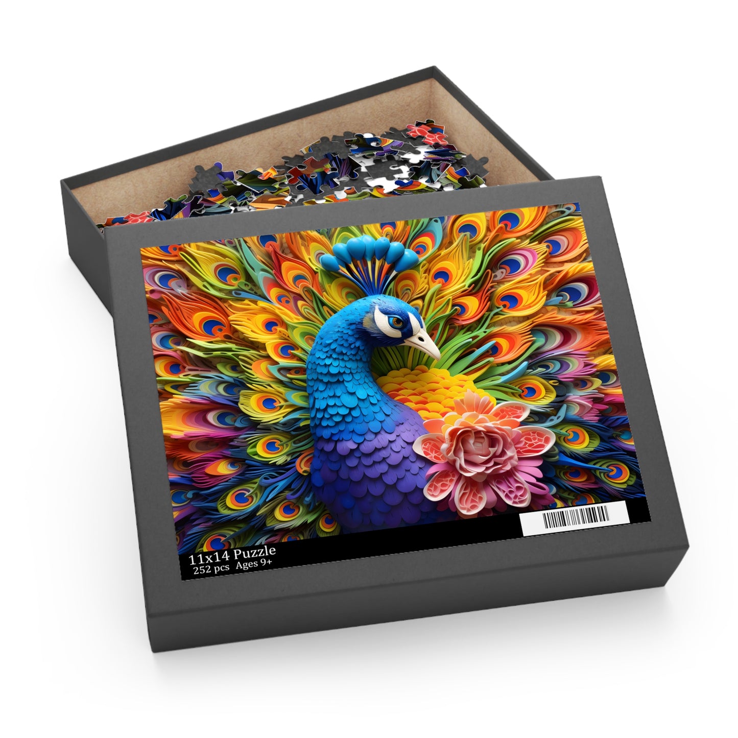 Personalised/Non-Personalised Puzzle, Peacock (120, 252, 500-Piece)