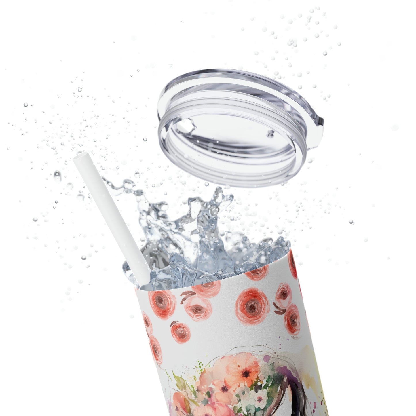 Skinny Tumbler with Straw, 20oz, Mum and Child