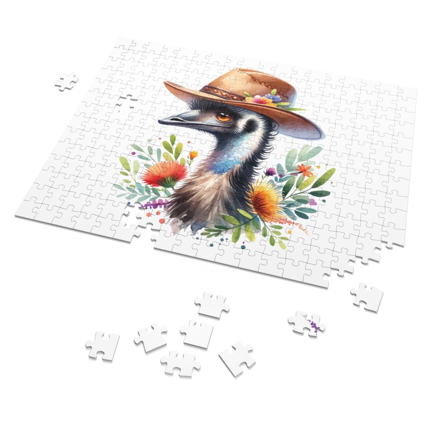 Jigsaw Puzzle in Tin, Australian Animals, Emu, Personalised/Non-Personalised, awd-1322 (30, 110, 252, 500,1000-Piece)