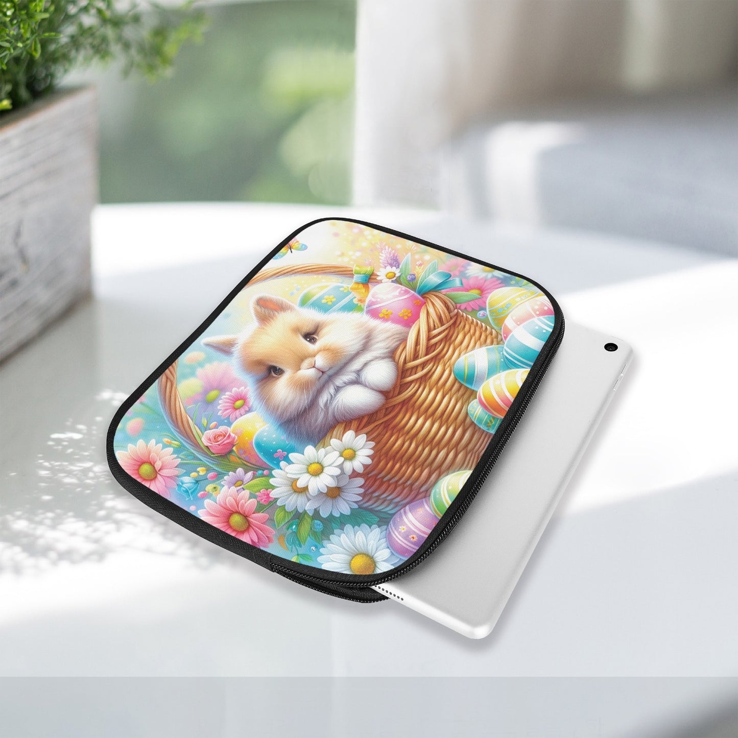 iPad Sleeve - Easter, Rabbit in Basket, awd-621