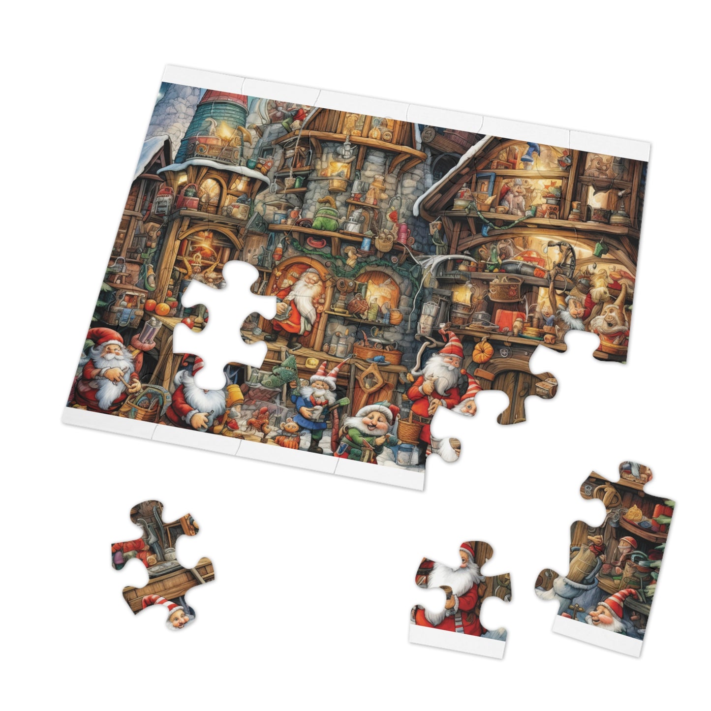 Jigsaw Puzzle, Santa's Workshop, Personalised/Non-Personalised (30, 110, 252, 500,1000-Piece)