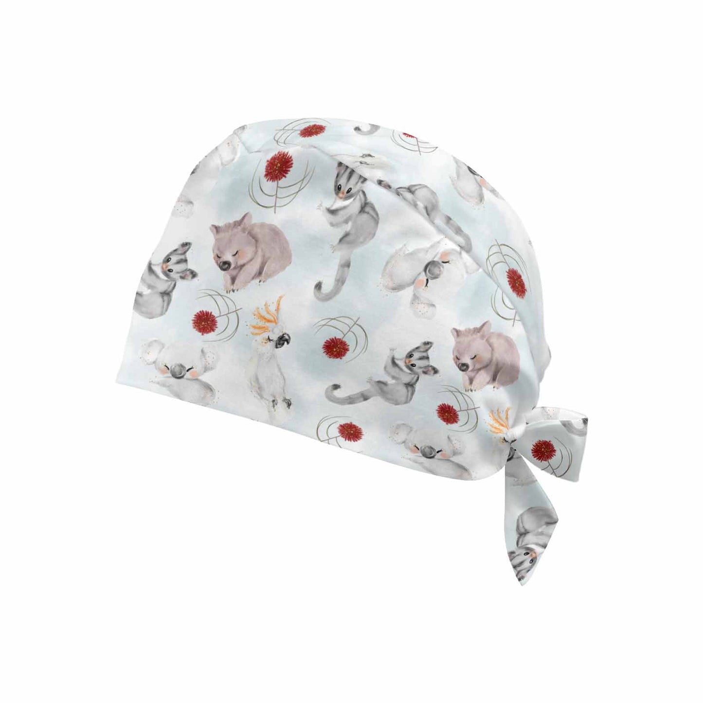 Nurse Scrub Cap Australian Animals Wombat Sugar Glider Koala and Cockatoo  Scrub Cap