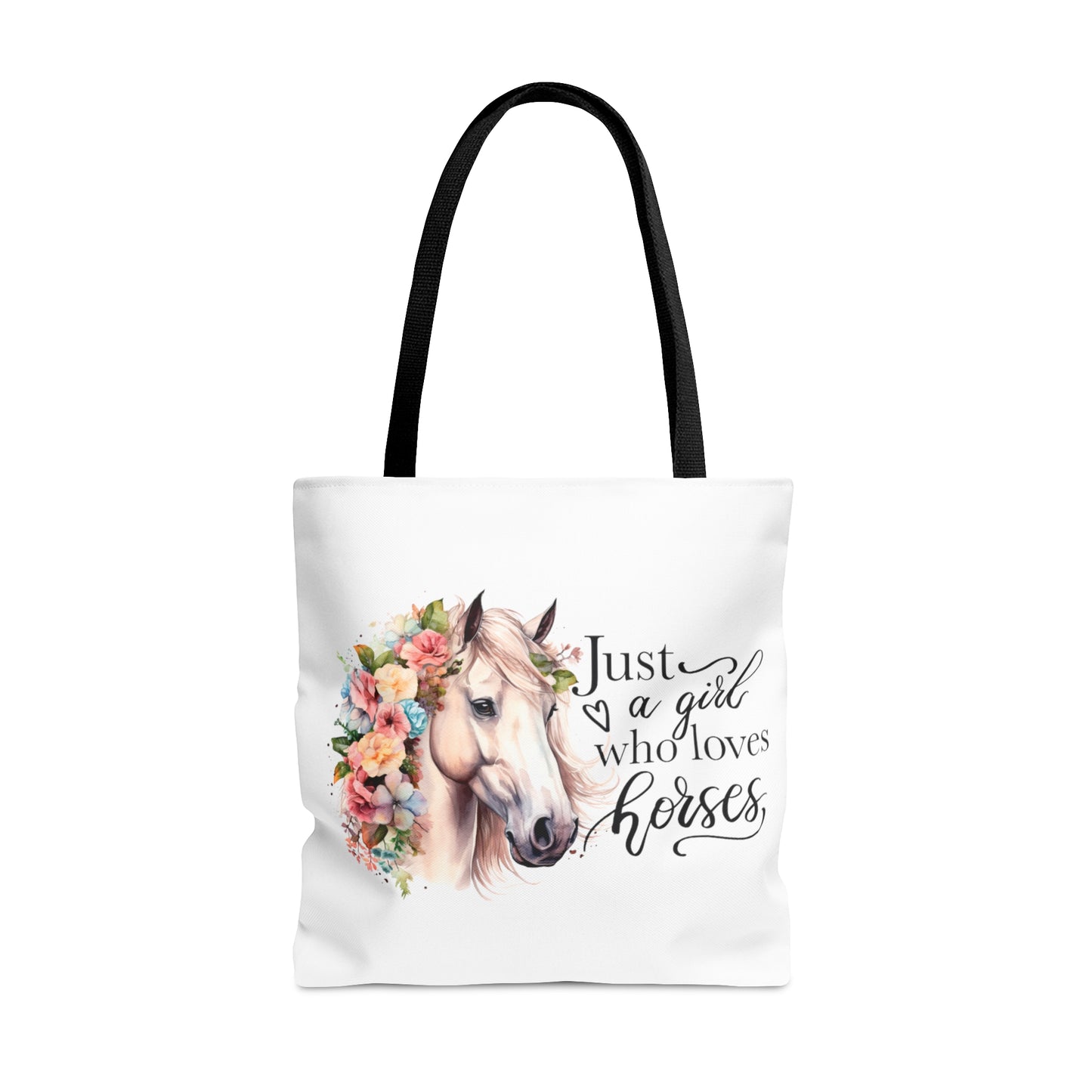 Tote Bag, Just a Girl who loves Horses, Personalised/Non-Personalised Tote bag