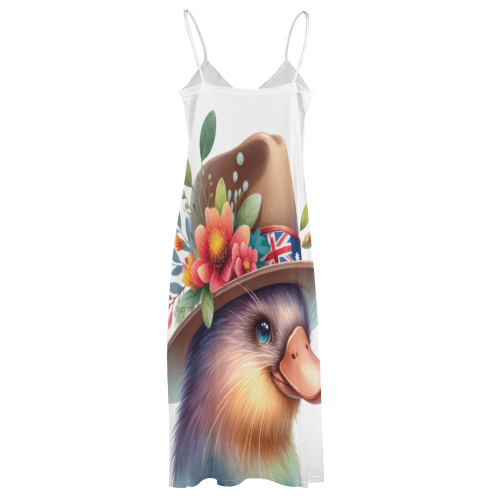 Australian Animals Platypus Spaghetti Strap Ankle-Length Dress Long dress