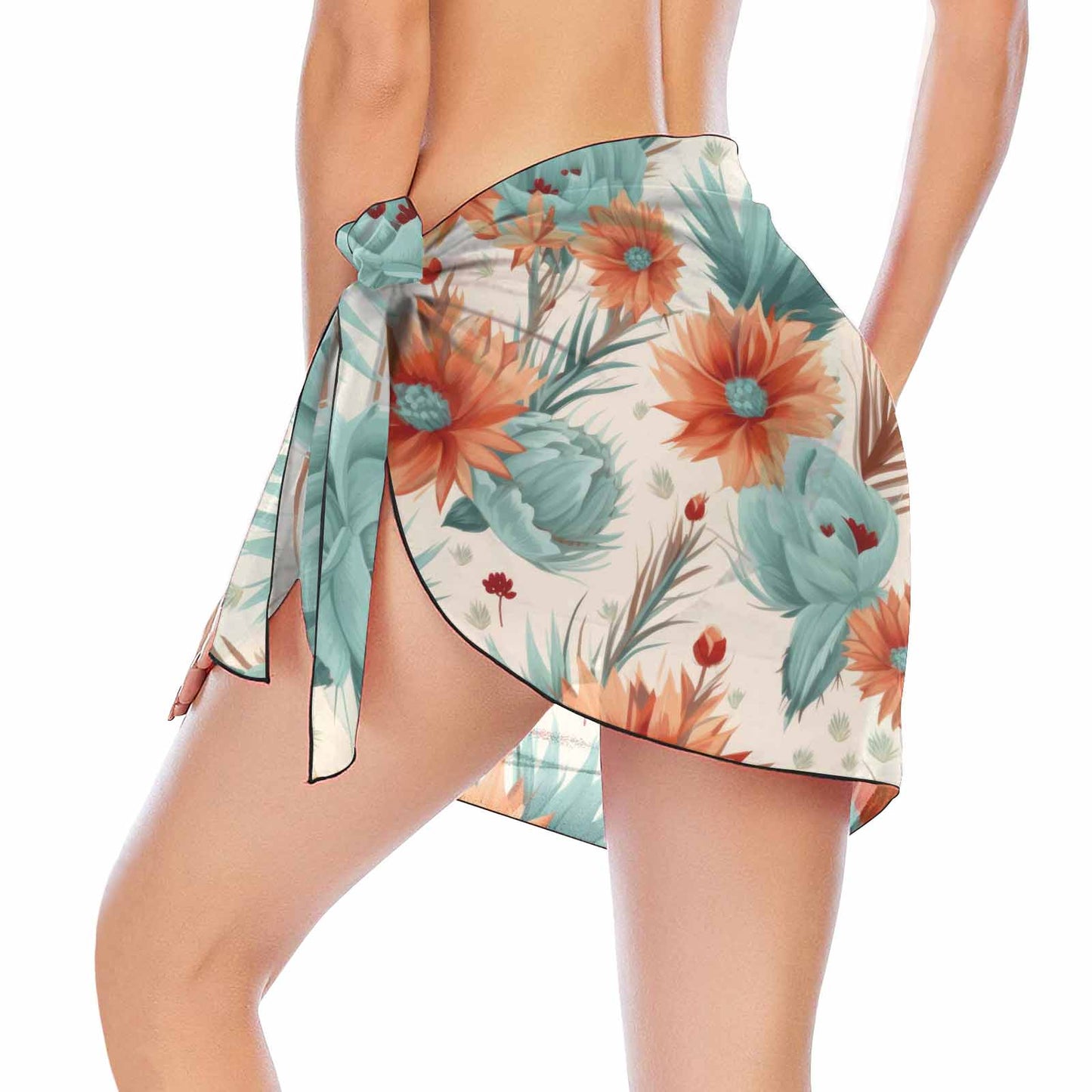 Retro Floral  Women's Beach Sarong Wrap