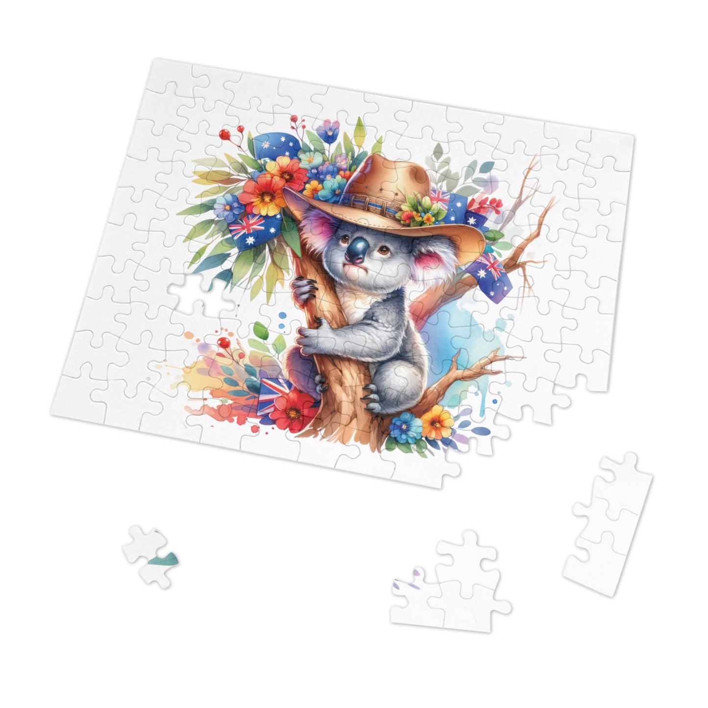 Jigsaw Puzzle in Tin, Australian Animals, Koala, Personalised/Non-Personalised, awd-1317 (30, 110, 252, 500,1000-Piece)