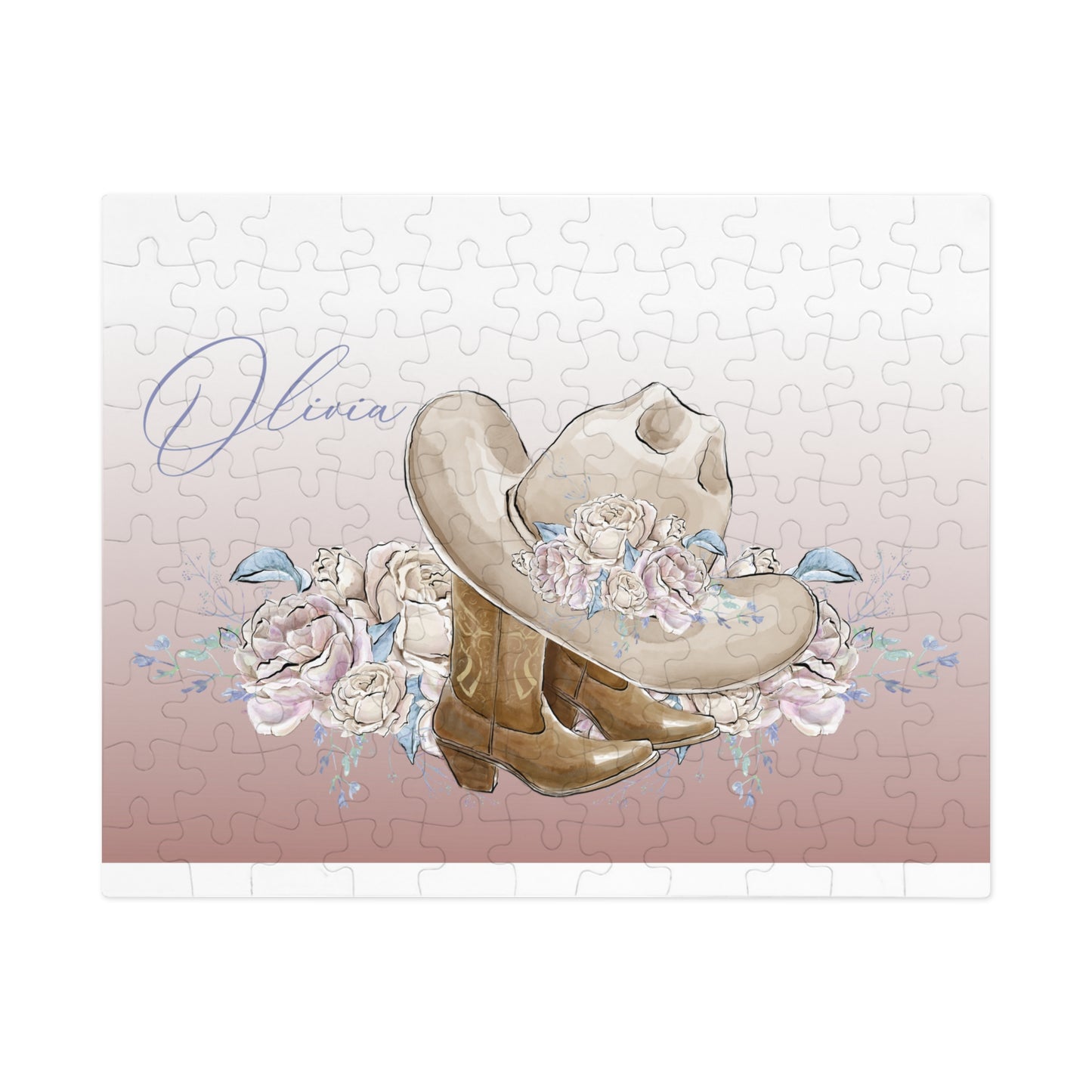 Jigsaw Puzzle, Western, Country Boots, Personalised/Non-Personalised (30, 110, 252, 500,1000-Piece)