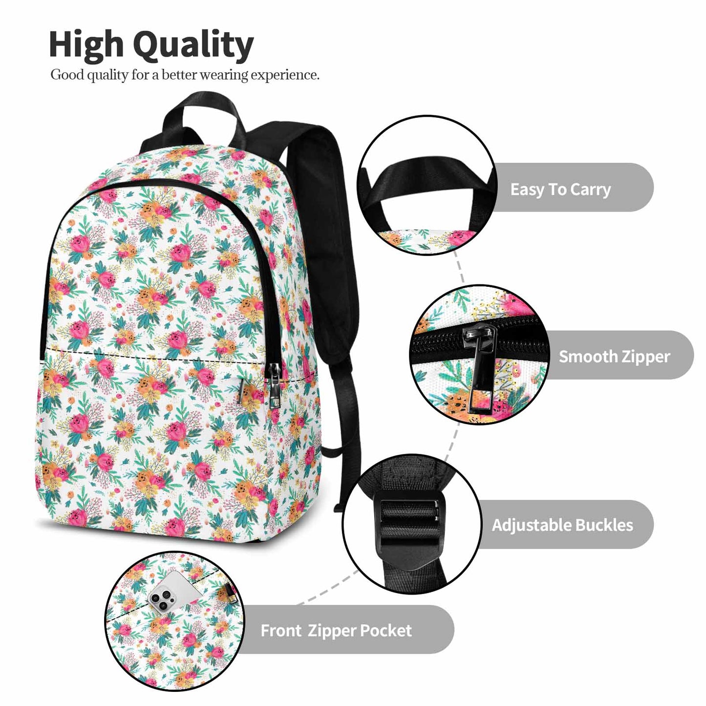 Australian Floral Adult Casual Backpack