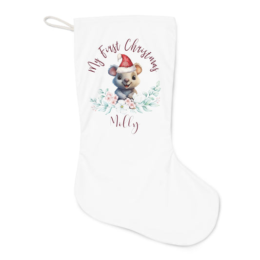 Personalised Santa Stocking, Australian Animals Eucalyptus, Quoka