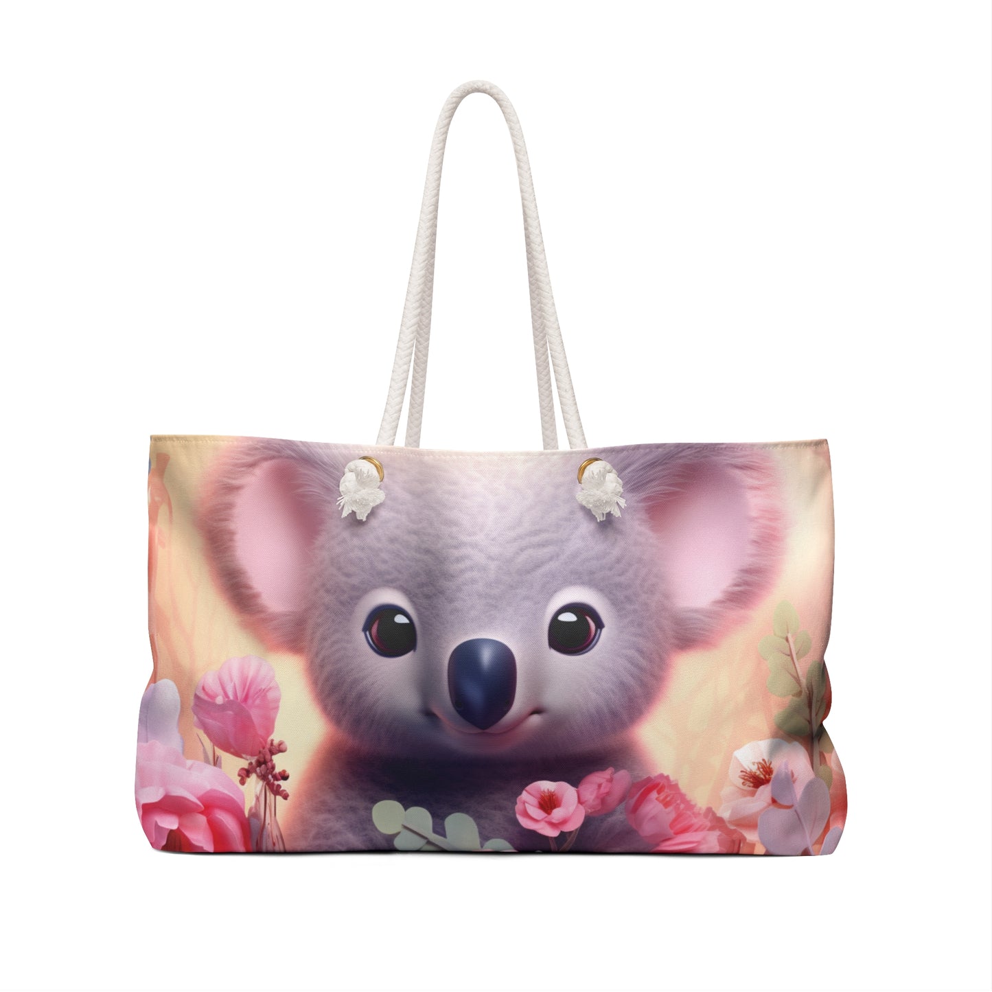 Personalised/Non-Personalised Weekender Bag, Koala, Large Weekender Bag, Beach Bag, Book Bag