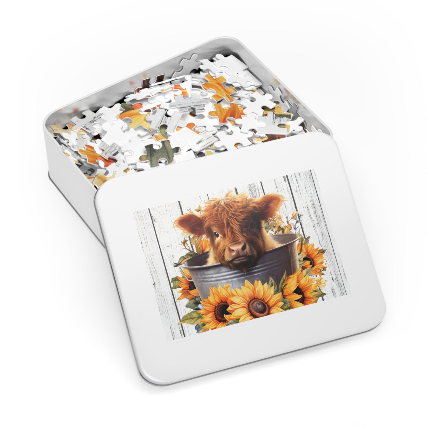 Jigsaw Puzzle, Highland Cow, Personalised/Non-Personalised (30, 110, 252, 500,1000-Piece)