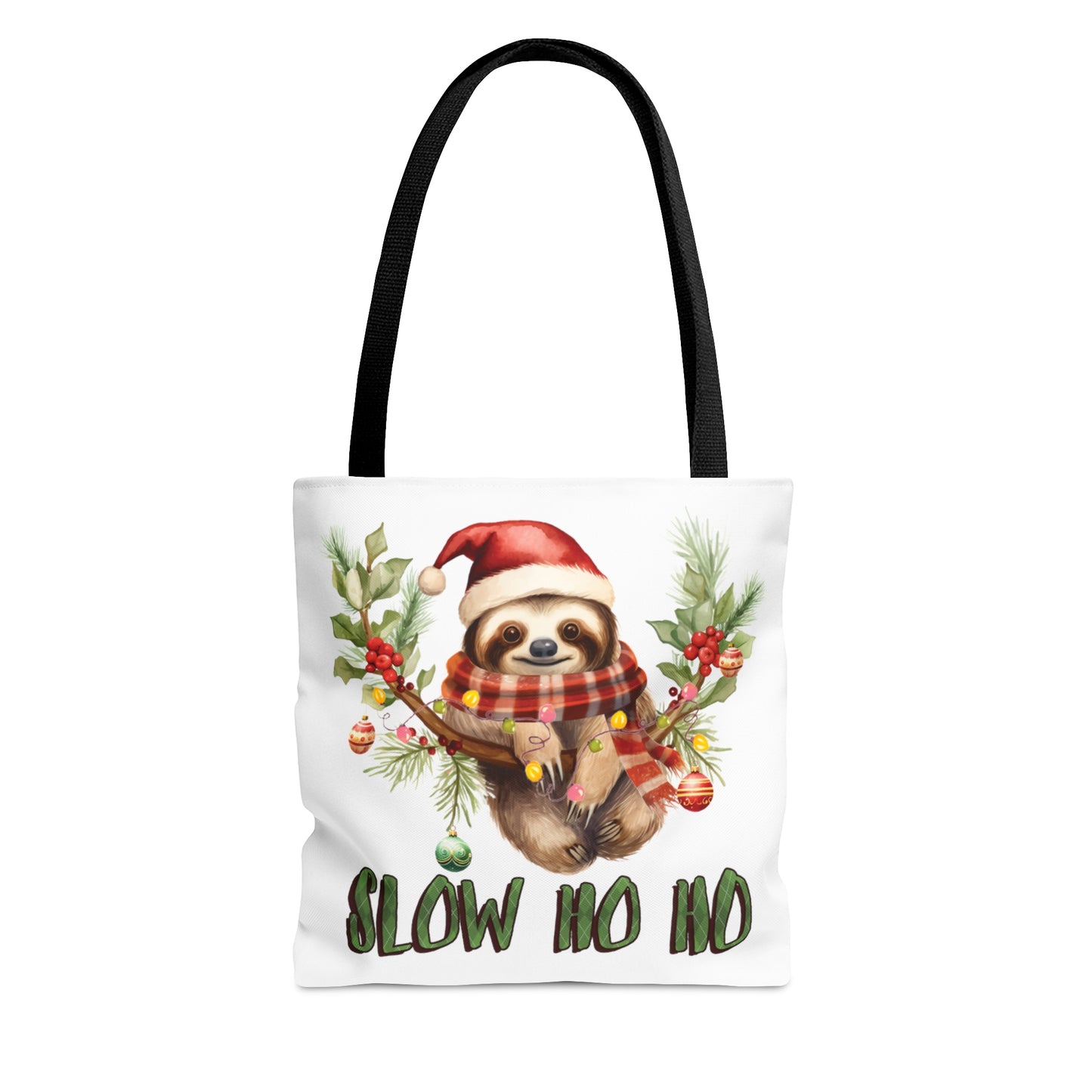 Tote Bag, Christmas, Sloth, Personalised/Non-Personalised Tote bag